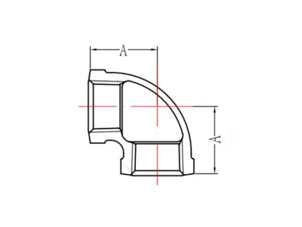Колено 2' вн. чугун оцинк., AV Engineering