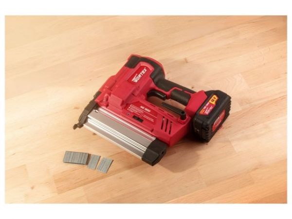 Гвоздезабиватель WORTEX NG 1850 в кор. ALL1 XLT SOLO, 18 В, 15-50 мм, 100 в мин., 100 шт. (тип гвоздей: 18GA)