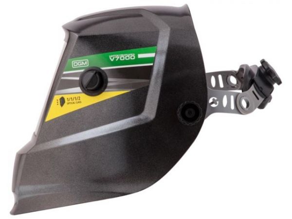 Щиток сварщика с самозатемняющимся светофильтром DGM V7000 (черный)(1/1/1/2; 104x63 мм (65,5 см2); DIN 3,5/4-8/9-13 (регул); 4 сенсора)