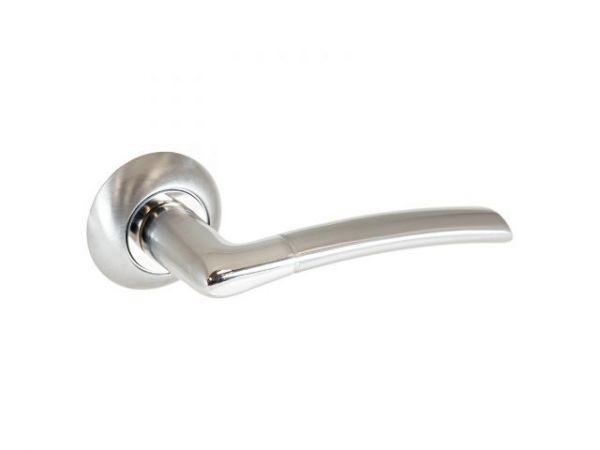 Ручка дверная 'СТАРК' SC/CP (1492) мат.хром/хром АЛЛЮР