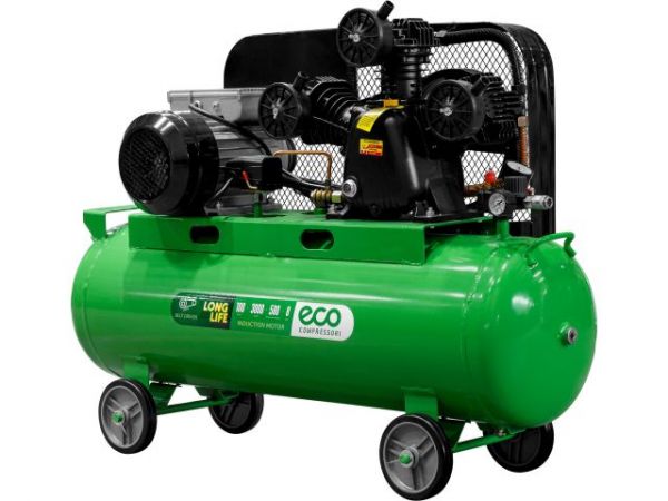 Компрессор ECO AE-1003-B70 ременной(580 л/мин, 8 атм, ременной, масляный, ресив. 100 л, 230 В, 3.00 кВт)