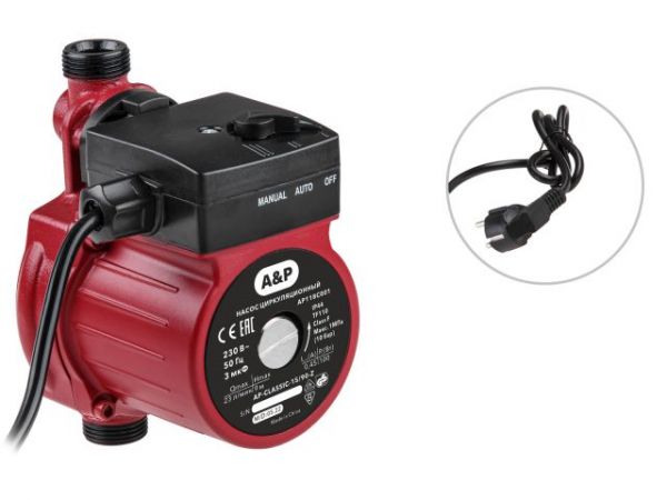 Насос циркуляционный CLASSIC-15/120-Z, A&P(150 Вт, 1560 л/ч, 12 м, для повышения давления)