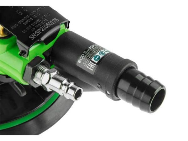 Пневмошлифмашина эксцентриковая ECO ASP12-150V(150 мм / 6'; Эксцентр.: 5 мм; 10 000 об/мин; 180 л/мин; вакуум.пылеотвод)