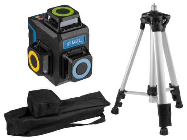 Нивелир лазерный BULL LL 3303 со штативом в кор. 3х360°, до 60 м, +/- 0.3 мм/м, зеленый(резьба 1/4', штатив 1,2 м в комплекте)