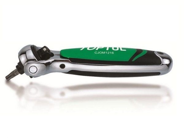 Трещотка 3/8' 72зуб. 160мм двухсторонняя с держателем для бит TOPTUL