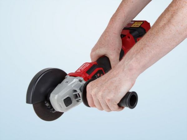 Углошлифмашина WORTEX CAG 1812-2 SE в чем. XLT SET БЕСЩЕТ., 18 В, 125 мм, 3000-8500 об/мин(бесщ. двиг., 6ти ступ. рег. об., вкл/выкл на панели, 3000-8500 об/мин; Anti-Kickback; Drop-Stop)