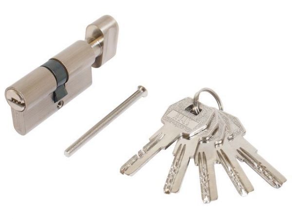 Евроцилиндр с вертушкой Стандарт MAX 60-5K SN(перф.ключ, 5ключей, Длина цилиндра 60 (25*10*25))