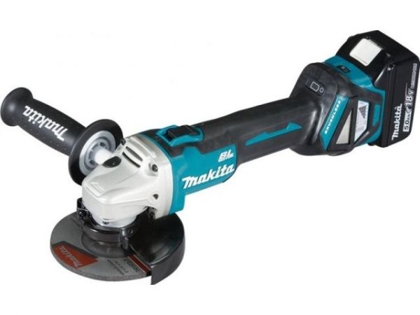 Углошлифмашина MAKITA LXT DGA 511 RT кейс MakPac 2(18.0 В, 1 акк., 5.0 А/ч, Li-Ion, диск 125х22.2 мм, вибро)