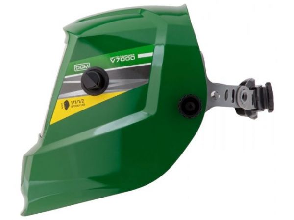 Щиток сварщика с самозатемняющимся светофильтром DGM V7000 (зеленый)(1/1/1/2; 104x63 мм (65,5 см2); DIN 3,5/4-8/9-13 (регул); 4 сенсора)