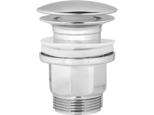 Выпуск для умывальника click/clack, большая крышка с переливом, хром, 1 1/4', AV Engineering