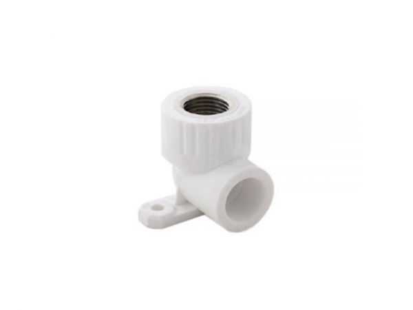 Колено ПП комб. с креплен. вн. 20х3/4', бел. РТП(Угольник)