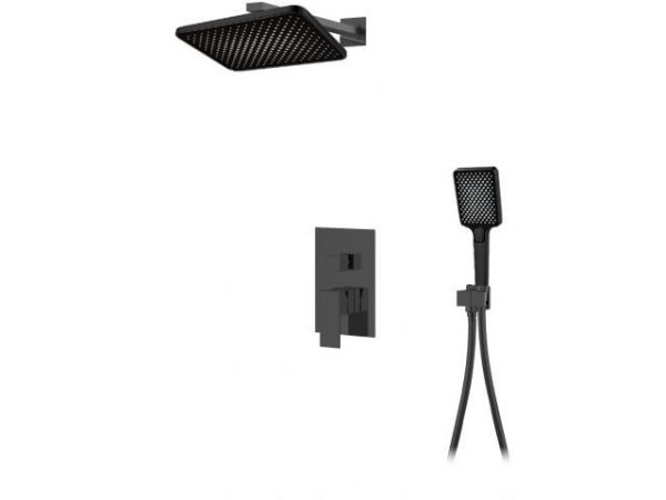 Душевая система (Lt) D35, серия Lily черный, a-five(Встраиваемый, Излива нет, 1000 - 1200 мм.)