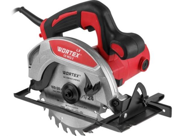 Циркулярная пила WORTEX LX CS 1612-2 в кор. 1200 Вт, 160х20х24Т(Пропил в дереве (90°/45°)  53/34 мм)