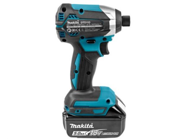 Шуруповерт MAKITA LXT DTD 153 RT в кейсе(18.0 В, 1 акк., 5.0 А/ч Li-Ion, 1 скор., 170 Нм)