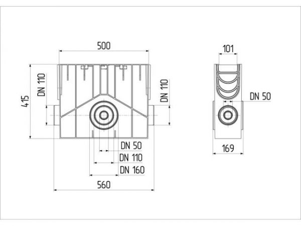 Пескоуловитель 100 h419 пластиковый в сборе, Ecoteck, РБ
