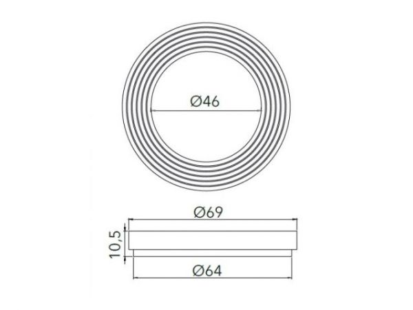 Прокладка для выпуска 70мм, AV Engineering