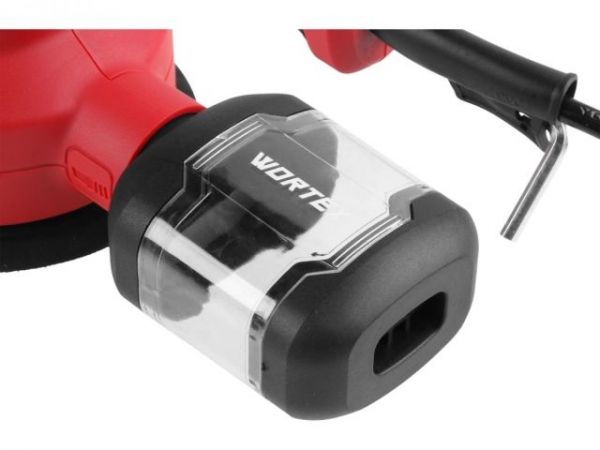 Эксцентриковая шлифмашина WORTEX RS 1245 E в кор. 430 Вт, 125 мм, 7000-14000 об/мин(Амплитуда колебаний 2 мм, регул. об., доп. рукоятка.)