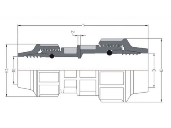 Муфта ПЭ ред. 63 х 40, AV Engineering(Полипропилен, макс.  16 бар, макс.  40 °С)