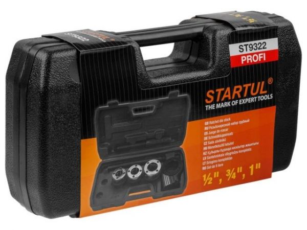 Резьбонарезной набор трубный 1/2', 3/4', 1' STARTUL PROFI (ST9322)