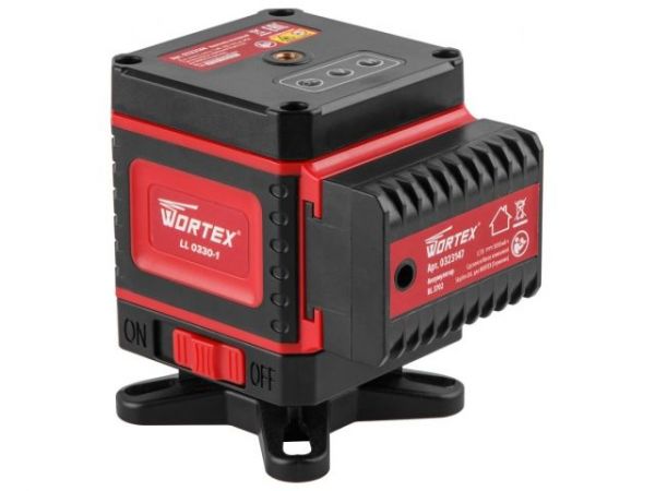 Нивелир лазерный WORTEX LL 0330-1 в чем. + аксессуары 3х360°, до 25 м, +/- 0.3 мм/м, зеленый(резьба 1/4')