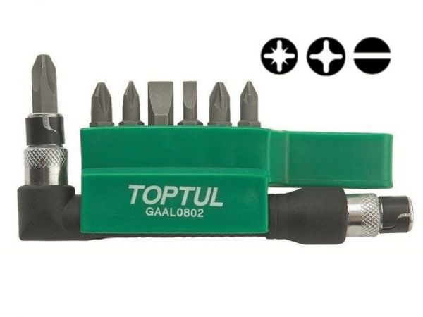 Набор бит 1/4' 30мм 8шт. TOPTUL