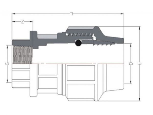 Муфта ПЭ 20 х 1/2' вн. AV Engineering(Полипропилен, макс.  16 бар, макс.  40 °С)
