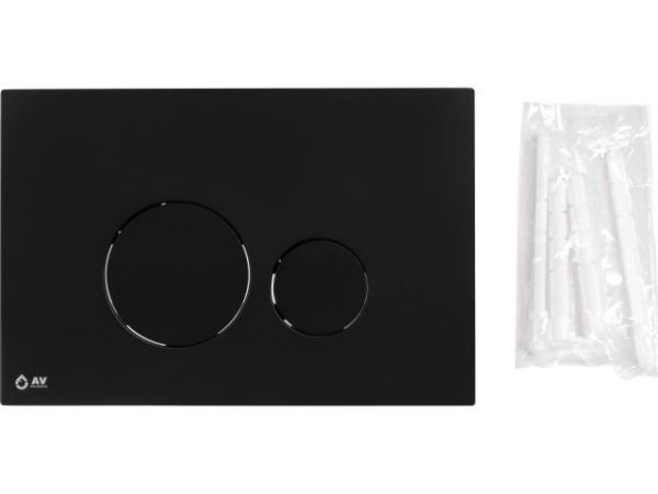 Инсталляционный сет 3 в 1 с кнопкой 303, AV Engineering(Кнопка - черная круглая)