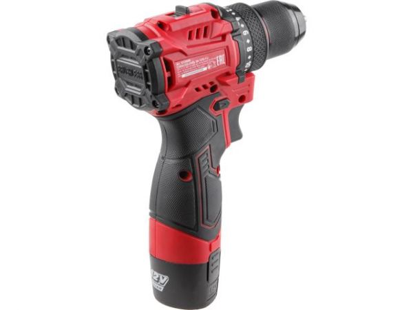 Дрель-шуруповерт WORTEX LX BD 1215-1 Li 12В, 30 Нм, 1.5 Ач акб, патрон 10 мм, бесщёт. (12 В, БЕСЩЁТ.ДВИГ., с 1.5 Ач акб, НЕ подходит к линейке ALL1)
