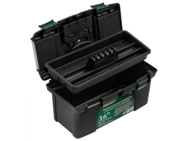 Ящик для инструмента пластмасс. 41х22х19,5 см (16') с лотком и органайз. 20236 ВОЛАТ