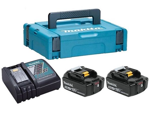 Комплект аккумулятор LXT 18.0 В BL1850B 2 шт. + зарядное устройство DC18RC в кейсе(Набор BL1850B 18V 5,0 Ah 2 шт. + DC18RC)