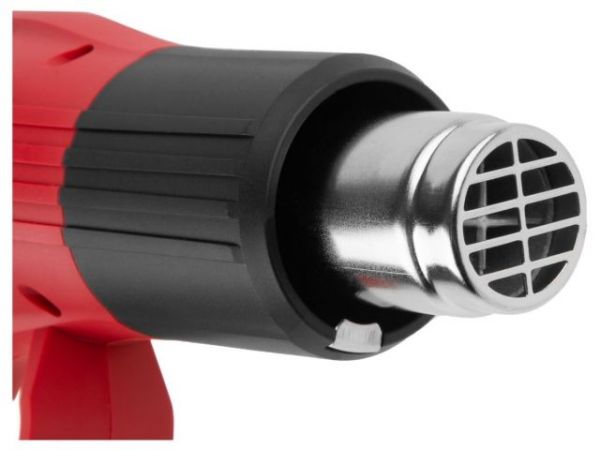 Термовоздуходувка WORTEX HG 6120-1 в чем. + набор сопл 2000 Вт, 2 режима, 60-600 °С, LCD(Плавная рег., 2 режима: 60°С, 300-500 л/мин, 60-600°С, 300-500 л/мин., холодный обдув)