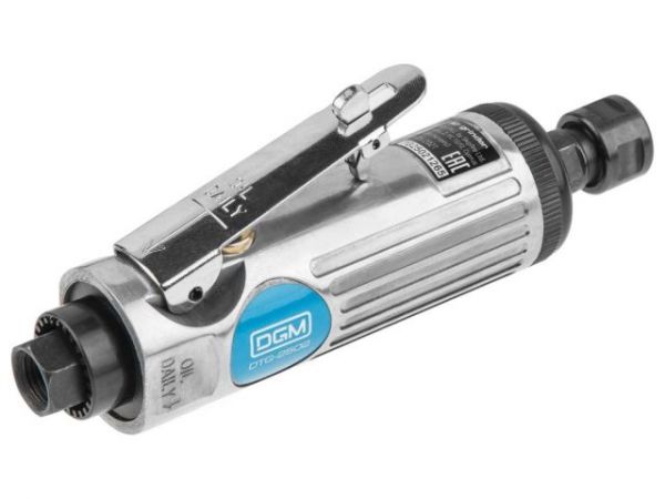 Пневмошлифмашина прямая DGM DTG-2502  с набором шарошек(25000 об/мин; 115 л/мин; Цанги:3 мм/6 мм; 10 шлифкамней; Чемодан)