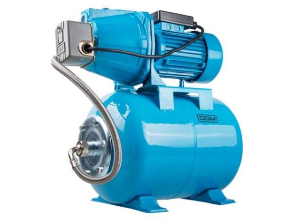 Станция водоснабжения автоматическая DGM BP-1100(1100 Вт, 3100 л/ч, 45 м, 5 бар макс, корпус насоса чугун, бак 24 л)