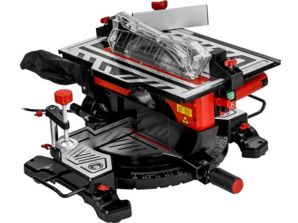 Торцовочная пила комбинированная WORTEX MS 2520-2 LMB в кор. 2000 Вт, 255 мм, глуб. 78 мм,  стол 60(2000 Вт, 255х30.0 мм, глуб. до 78 мм, шир. до 128 мм, лазер, стол 445х287 мм, пропил на столе 60 мм)