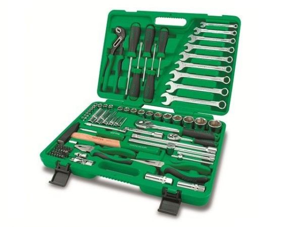 Набор слесарного инстр-та в чем. 80предм. 1/4',1/2', 6гр. TOPTUL