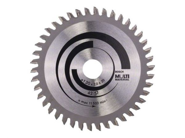 Диск пильный 130х20/16 мм 42 зуб. универсальный MULTIMATERIAL BOSCH(твердоспл. зуб)
