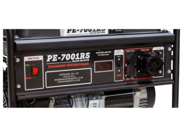 Электростанция (генератор бензиновый) ECO PE-7001RS ('Black Edition')(5.5 кВт, 230 В, бак 25.0 л, вес 72.2 кг)