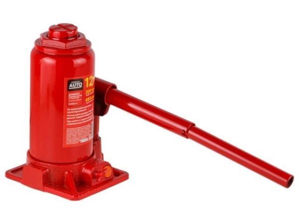 Домкрат гидравлический 12т бутылочный 200-405мм STARTUL AUTO (ST8018-12)(h min 200мм, h max 405мм)