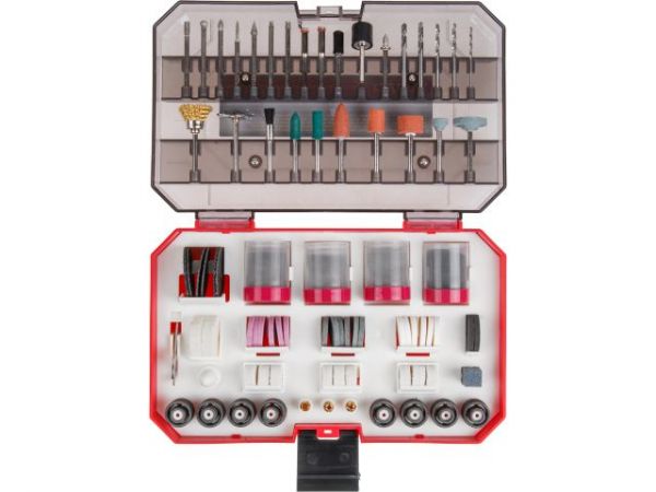 Набор аксессуаров для гравера WORTEX 272 предметов (универсальный)(Цанги: 1,6 мм, 2,4 мм, 3,2 мм)
