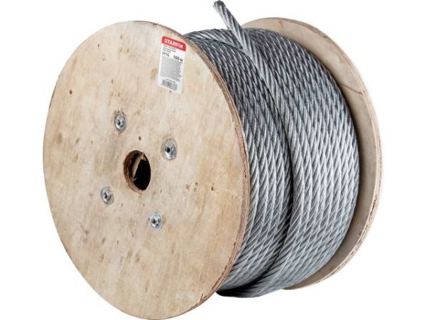 Трос стальной, оцинк. М16 DIN 3060 (бухта 100 м) STARFIX