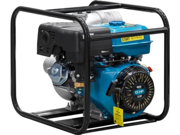 Мотопомпа бензиновая ECO WP-1601C(для слабозагрязненной воды, 9,5 кВт, 1600 л/мин, 4')