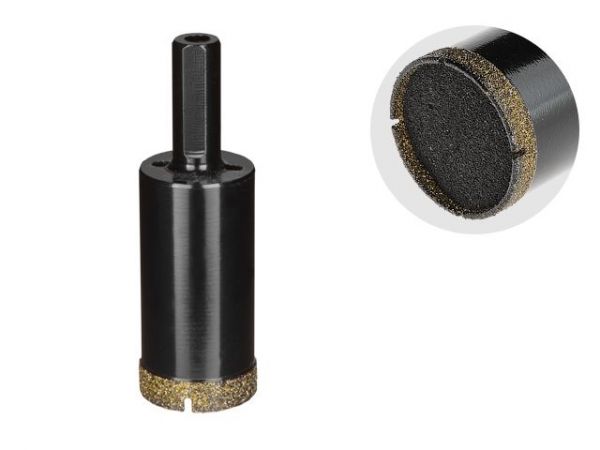 Коронка алмазная d 25мм керамогранит GEPARD (GP2077-25)(сверло алмазное трубчатое по керамограниту)