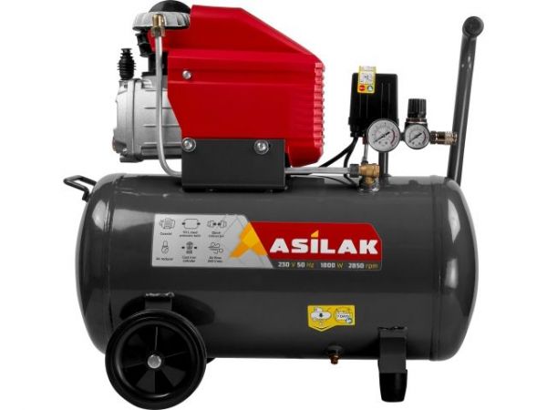 Компрессор ASILAK SLA-526 коаксиальный(260 л/мин, 8 атм, коаксиальный, масляный, ресив. 50 л, 230 В, 1,8 кВт)