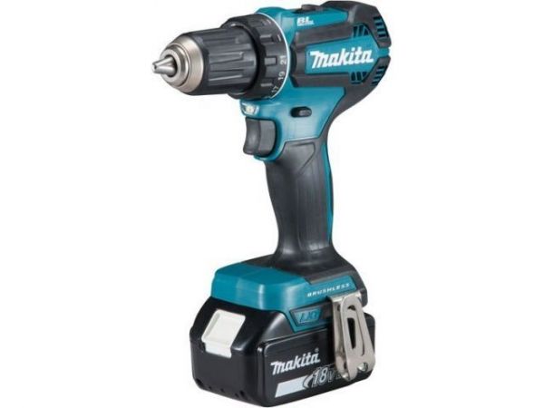 Дрель-шуруповерт MAKITA LXT DDF 485 SYE в чем. (18.0 В, 2 акк., 1.5 А/ч Li-Ion, 2 скор., 50 Нм, шурупы до 10 мм)