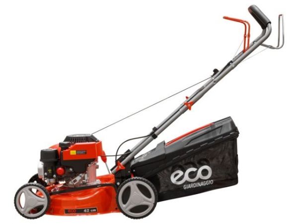 Газонокосилка бензиновая ECO LG-434 самоходная(3.5 л.с., шир. 42 см, самоходная, мульчир., стальн. корпус, травосборник 45 л)