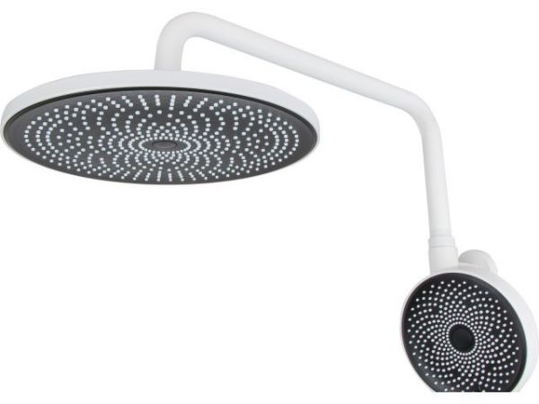 Душевая система (Lt) D35, серия Lotus белый, a-five(На стену, Короткий излив, Троп. душ: вынос 405 мм, диаметр 200 мм.)