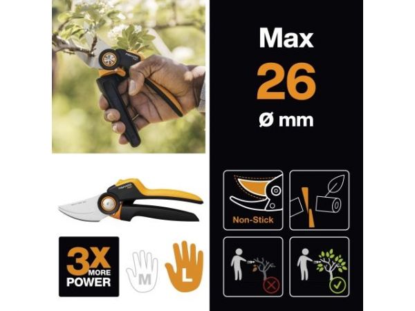Секатор плоскостной FISKARS Xseries PowerGear L P961