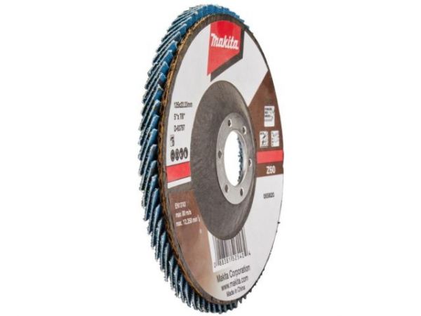 Круг лепестковый шлифовальный 125x22.23 мм, Z60, стекловолокно, угловой Makita