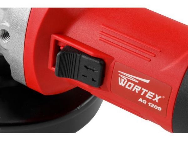 Одноручная углошлифмашина WORTEX AG 1209 в кор. 900 Вт, 125 мм, 11 000 об/мин(Пылезащита, шариковые подшипники, тонкая рукоятка 52 мм)