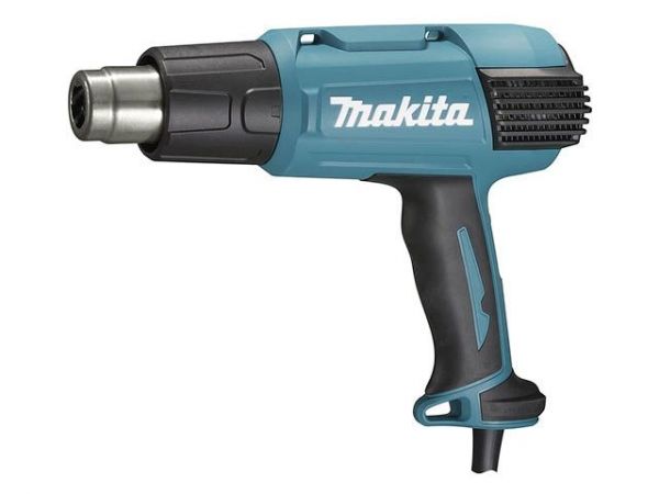Термовоздуходувка MAKITA HG 6530 VK в чем. + набор сопл(1600 Вт, 3 скор., 50-600 °С, плавн. рег.,50-650 °С)
